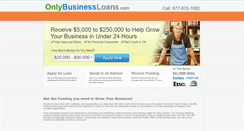 Desktop Screenshot of onlybusinessloans.com